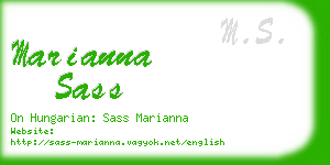 marianna sass business card